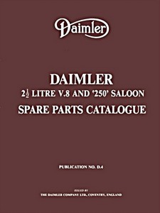 Daimler 2 ½ Litre V.8 and 250 Saloon (1962-1969) - Official Spare Parts Catalogue