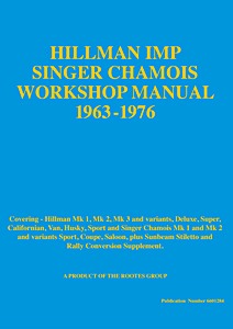 Book: Hillman Imp / Singer Chamois Workshop Manual (1963-1976) 