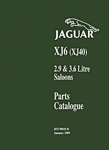 Książka: Jaguar 2.9 & 3.6 Litre Saloons (1986-1989) - Official Parts Catalogue 