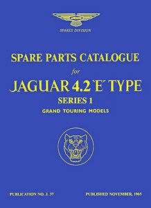 Książka: Jaguar E-Type 4.2 - Series 1 (1965-1968) - Official Spare Parts Catalogue 