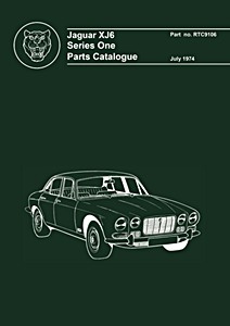 Cover repair manual Jaguar XJ6 Series 1 (1968-1973) - Official Parts Catalogue