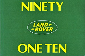 Book: Land Rover 90 & 110 - Official Owner's Handbook (1983-1990) 