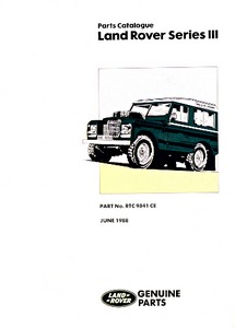 Livre: Land Rover Series III - 88/109/109 V8 - Official Parts Catalogue 