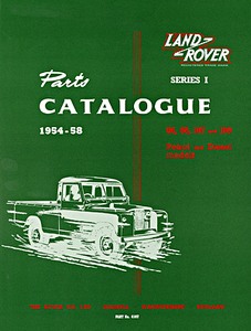 Livre: Land Rover Series 1 (1954-1958) - Official Parts Catalogue 