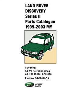 Book: Land Rover Discovery Series II (1999-2003 MY) - Official Parts Catalogue 