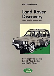 Book: Land Rover Discovery (1990-1994) - Official Workshop Manual 