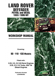 Livre : Land Rover Defender - Petrol and Diesel (1993-1995 MY) - Official Workshop Manual 