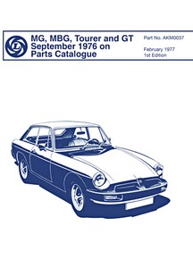 Livre: MG, MGB, Tourer and GT (September 1976 on) - Official Parts Catalogue 