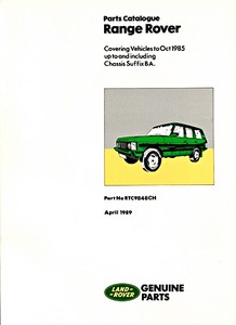 Livre: [RTC9846CH] Range Rover (70-10/85)-PC