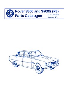 Boek: Rover 3500 & 3500S (P6) - Official Parts Catalogue 