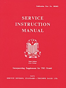 Livre : Triumph TR2 & TR3 - Official Service Instruction Manual 