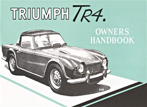 Livre : Triumph TR4 - Official Owners Handbook 