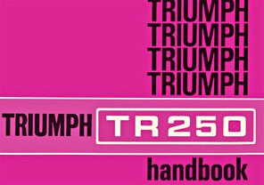 Livre: Triumph TR250 - Official Owners Handbook (USA)
