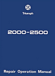 Livre: Triumph 2000 & 2500 - Official Repair Operation Manual 