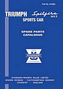 Livre: Triumph Spitfire Mk 3 (1967-1970) - Spare Parts Catalogue