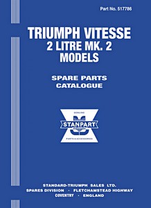 Livre: Triumph Vitesse 2 Litre Mk 2 Models - Spare Parts Catalogue