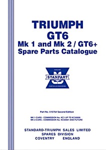 Książka: Triumph GT6 Mk 1 and Mk 2 / GT6+ (1966-1970) - Spare Parts Catalogue 