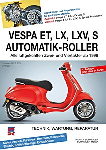 Okładka instrukcji napraw Vespa ET, LX, LXV, S Automatik-Roller: Alle luftgekühlten Zwei- und Viertakter (ab 1996)