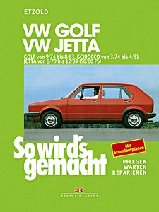 Portada manual VW Golf (9/1974-8/1983), Scirocco (3/1974-4/1981), Jetta (8/1979-12/1983) - Benziner 1.1 L und 1.3 L (50/60 PS)