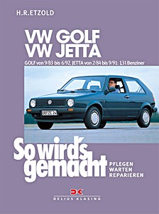 Portada manual VW Golf II (9/1983-6/1992), Jetta II (2/1984-9/1991) - 1.3 L Benziner