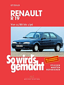 Couverture revue technique Renault R 19 - Benziner und Diesel (11/1988-01/1996)