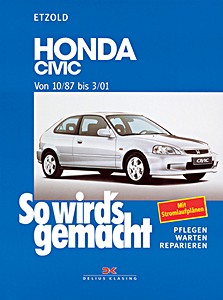 Okładka instrukcji napraw Honda Civic (10/1987-3/2001)