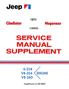 Livre: 1971 Jeep Gladiator & Wagoneer (J-Series) - Service Manual Supplement 