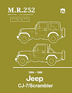 Livre: 1984-1986 Jeep CJ-7 / Scrambler - Service Workshop Manual 