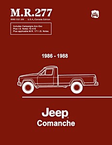 Book: 1986-1988 Jeep Comanche - Service Workshop Manual 