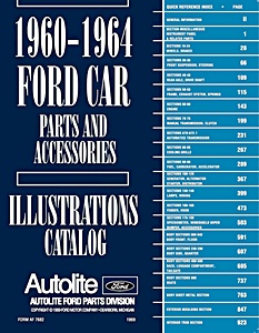Manual de taller: 1960-1964 Ford Car Parts and Accessories Text & Illustrated Catalog (3 Volume Set)