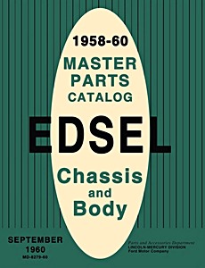 Book: 1958-1960 Edsel Master Parts Catalog