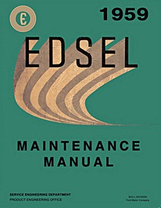 Livre: 1959 Edsel Maintenance Manual 