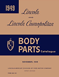 Book: 1949 Lincoln and Lincoln Cosmopolitan - Body Parts Catalogue 