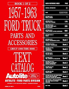 Manual de taller: 1957-1963 Ford Truck Parts and Accessories Catalog Set