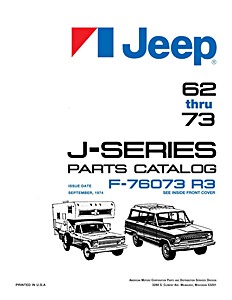 Book: 1962-1973 Jeep J-Series (Gladiator and Wagoneer) Parts Catalog 