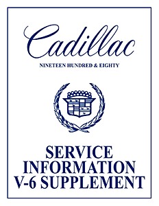 Livre: 1980 Cadillac 4.1L V-6 - Service Manual Supplement 