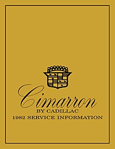 Livre: 1982 Cadillac Cimarron - Service Manual 