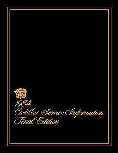 Book: 1984 Cadillac - Service Manual 