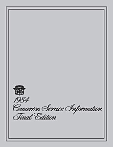 Book: 1984 Cadillac Cimarron - Service Manual 