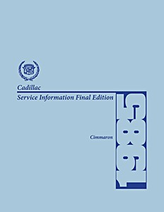 Livre: 1985 Cadillac Cimarron - Service Manual 
