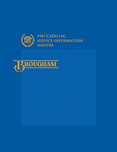 Livre: 1987 Cadillac Brougham - Service Manual 