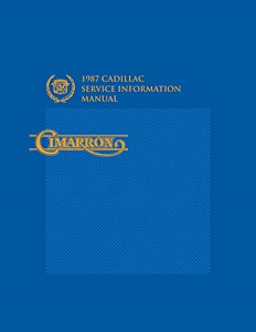 Livre: 1987 Cadillac Cimarron - Service Manual 