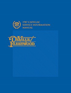 Livre: 1987 Cadillac DeVille, Fleetwood - Service Manual 