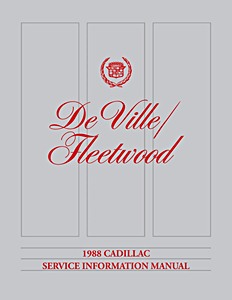 Livre: 1988 Cadillac DeVille, Fleetwood - Service Manual 
