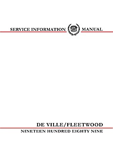 Livre: 1989 Cadillac DeVille, Fleetwood - WSM