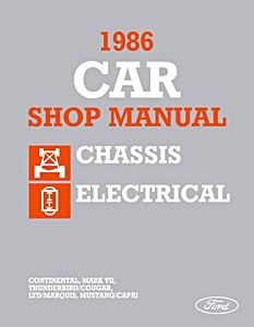 Manual de taller: 1986 Ford / Lincoln / Mercury Shop Manual Set - Body, Chassis & Electrical - Volumes B, D, & F