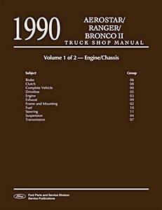 1990 Ford Aerostar, Ranger / Bronco II Truck WSM