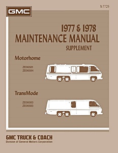 1977 & 1978 GMC Motorhome Maintenance Manual Supplement | Detroit Iron