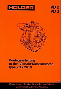 Buch: Holder Typ VD2 / VD3 Dieselmotoren - Montageanleitung