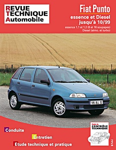 Książka: Fiat Punto - essence 1.1 et 1.2 (8 et 16 soupapes) / Diesel (1993-10/1999) - Revue Technique Automobile (RTA 566.3)